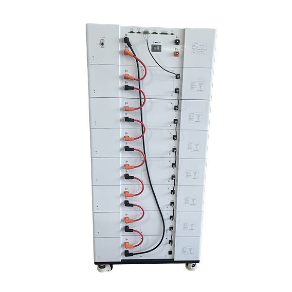 Rear view of 537V off grid solar energy system.
